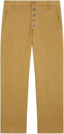 Dondup Nima Cropped Loose Chino - Dames - Straight fit broeken - Beige - W30 - Katoen - Broeken