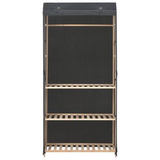 Berkfield Home 3-Tier Wardrobe Grey 79x40x170 cm Fabric | Size: 79 x 40 x 170 cm