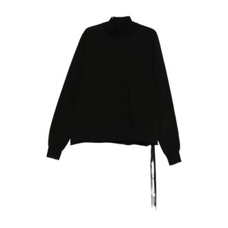 Rick Owens Truien & Vesten, Heren, Zwart, L, Dubbele Sweater T-Shirt