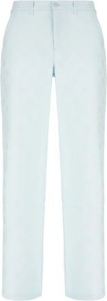Casablanca Cotton Monogram Workwear Broek - Heren - Straight fit broeken - Blauw - S - Katoen - Broeken
