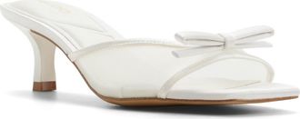 Aldo Begoniaa Kitten Heel Slide Sandal in White/Bone at Nordstrom, Size 7.5