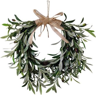 OEM Corona R&uacute;stica Con Ramas Artificiales - 50 Cm, Para Todas Las Estaciones, Interior/exterior