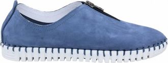 Eric Michael Womens Marlo Slip On Sneaker In Denim Nubuck