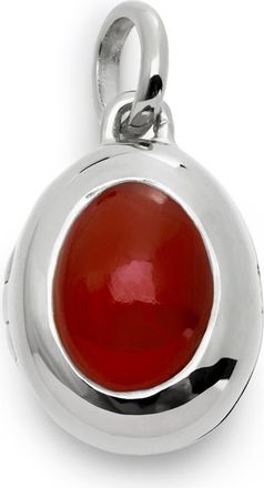 Monica Vinader Birthstone Locket Pendant in Sterling Silver /Red Onyx at Nordstrom
