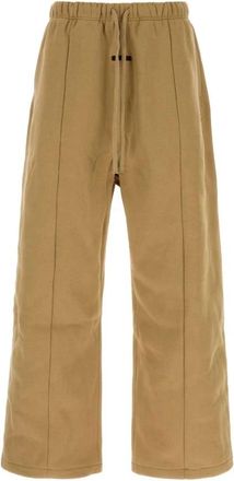 Fear of God Geborduurde Track Pants met Trekkoord - Heren - Wijde Broeken - Bruin - S - Katoen - Broeken