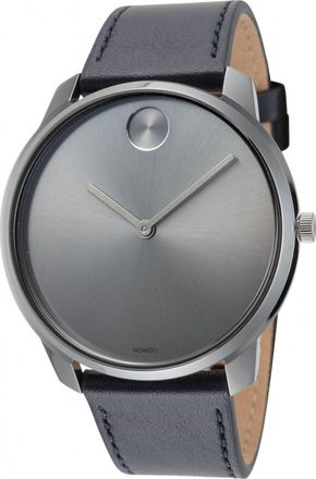 Movado 3600586 Mens Bold Thin Watch - Dark Grey - One Size