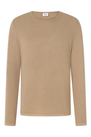 Joop Rundhalspullover JOOP JEANS Svenor, Herren, Gr. XXL, medium beige, Strick, Obermaterial: 100% Baumwolle, clean, unifarben, normal normal, Rundhals, B&uuml;