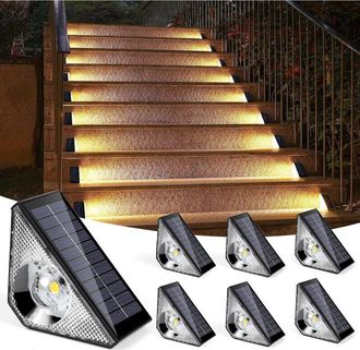 OEM Luces Solares Exteriores Con Sensor De Movimiento (4 Unidades), Iluminaci&oacute;n De Escaleras De 3000 K Para Caminos, Iluminaci&oacute;n Led Solar Exterior Ip65 P