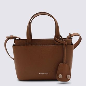 Fabiana Filippi Brown Leather Top Handle Bag