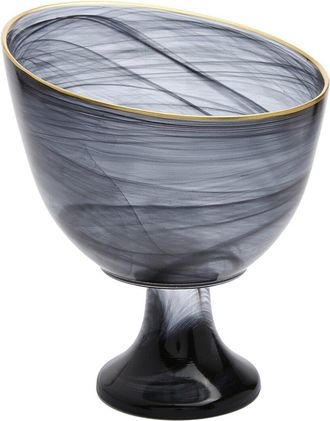 Alice Pazkus Alabaster Footed Candy Bowl With Trim