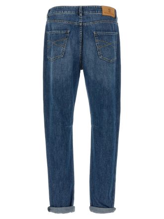 Brunello Cucinelli Cotton Straight-Leg Jeans - Blue