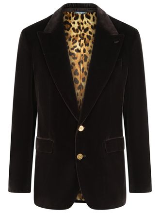 Dolce & Gabbana Brown Polyester Blazer