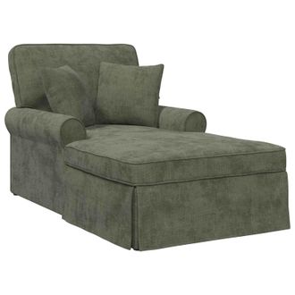vidaXL Chaise Lounge Con Falda Con Coj&iacute;n Verde 157 X 91 X 91 Cm Ares Vidaxl