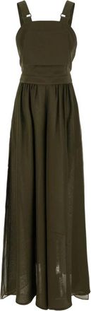 Max Mara Argenta Jumpsuit - Dames - Maxi kleedjes - Groen - XS - Katoen - Kleedjes