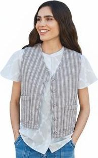 Ace & Jig Quilted and Reversible Vest in Scribble at Nordstrom, Size Xxx-Large