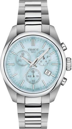 Tissot PR 100 Chronograph Bracelet Watch, 36mm in Blue Mother Of Pearl at Nordstrom