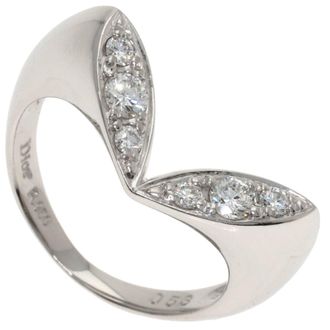 Dior Platinum Platinum 950 Band Ring (Pre-Owned)