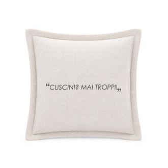 KASANOVA Cuscino divano 45x45 cm scritta Quotes tortora