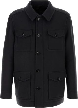 Tom Ford Double-splittable Twill Four-Pocket Jacket - Heren - Zomerjassen - Blauw - L - Wol - Jassen