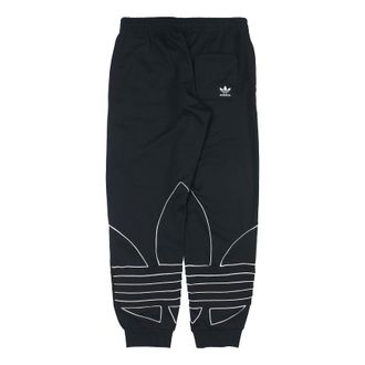 adidas originals B Trf Out Swtpt logo Printing Casual Knit Bundle Feet Sports Pants Black GF0223