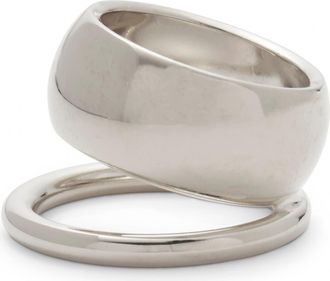 LADY GREY Halo Double Band Ring in Silver at Nordstrom, Size 6