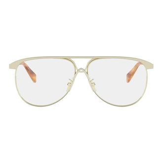Celine Celine - Metal Aviator Optisch Montuur - Dames - Accessoires - Geel - Maat: ONE Size
