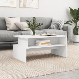 vidaXL Tavolino da Salotto Bianco 90x55x42,5 cm in Legno Multistrato Vidaxl