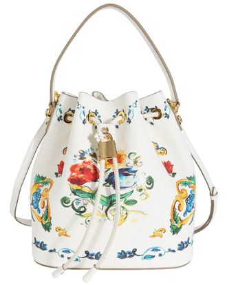 Tiffany & Fred Saffiano Leather Painted Leather Bucket Bag