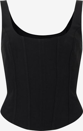 Reformation Korsagen-Top Cr&ecirc;pe Seren