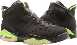 Nike Jordan Mens Nike Air Jordan 6 Retro Black/Electric Green Basketball Shoes CT8529-003
