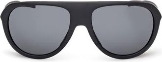 adidas 60mm Pilot Sunglasses in Matte Black /Smoke at Nordstrom