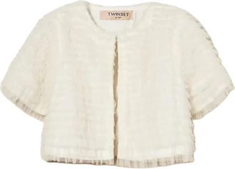 Twinset Jassen - Dames - Vesten - Wit - L - Truien & Vesten