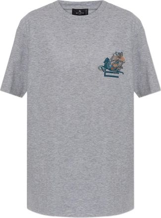 Etro T-shirt con stampa - Grigio