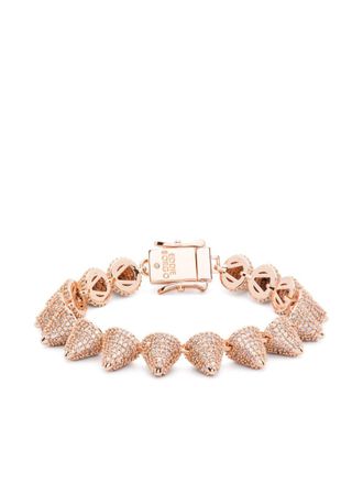 Eddie Borgo Pavé Cone bracelet - Roze