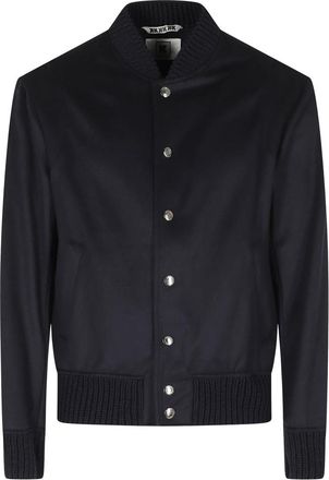 Kired Cashmere College Bomber - Heren - Bomber jackets - Blauw - L - Kasjmier - Jassen