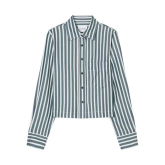 Closed Closed, Shirts, female, Green, Size: M Cropped Shirt