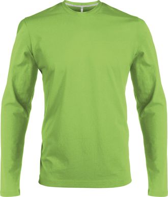 Kariban Mens long-sleeved crew neck shirt, light weight slimmer cut by noTrash2003 - green - Large
