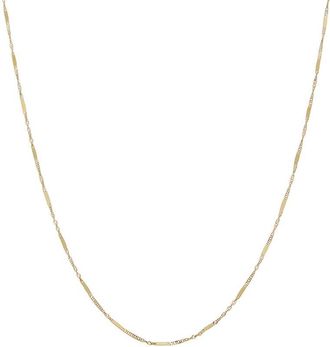 Italian Gold, Inc 10K Twisted Mirror Station Necklace