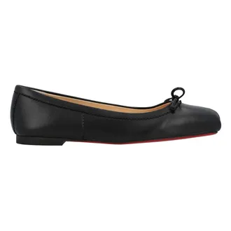 Christian Louboutin Schoenen, Dames, Zwart, 39 1/2 EU, Leer, Mamadrague Ballerina