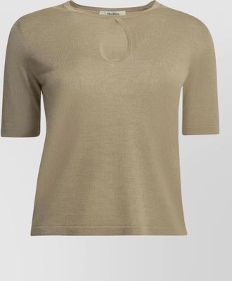 Max Mara silk blend knit round neck sweater