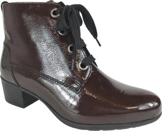 Solidus Kerry Enkelboot - Dames - Veterlaarzen - Bruin - 41 EU - Wol - Schoenen