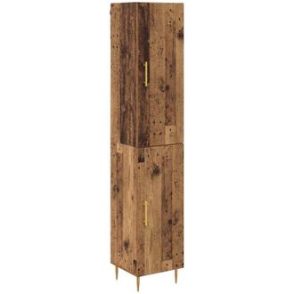 vidaXL Highboard 2 pcs Old Wood Engineered Wood vidaXL