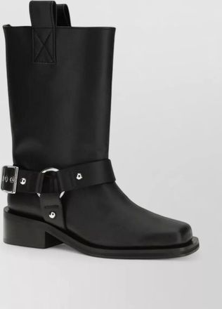 Ganni leather lace-up boots