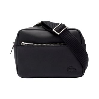 Lacoste Klassieke Reporter Tas - Dames - Tassen - Zwart - Maat: ONE Size Piqu&eacute;
