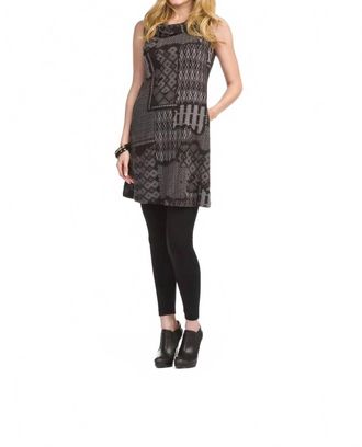 Papillon Sleeveless Cowl Neck Sweater Dress In Grey