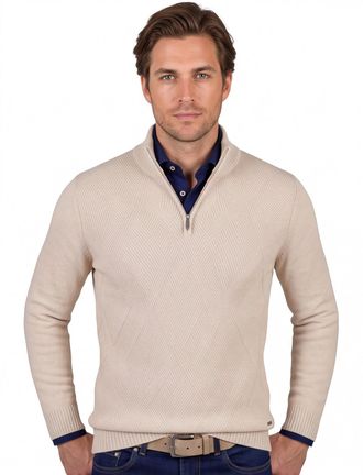 Scotland Blue beige pullover normale fit
