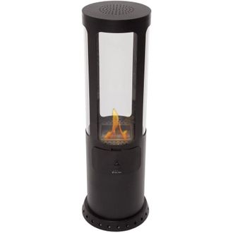 Purline Estufa De Etanol Dise&ntilde;o De Torre En Acero Negro