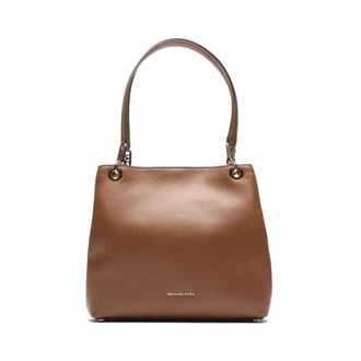 Michael Kors Tassen, Dames, Bruin, ONE Size, Leer, Stijlvolle Compacte Schoudertas Kensington