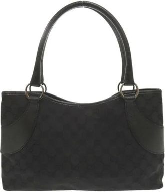 Gucci Pre-owned Shoulder Bags, female, Black, Size: ONE SIZE Pre-owned Canvas gucci-bags