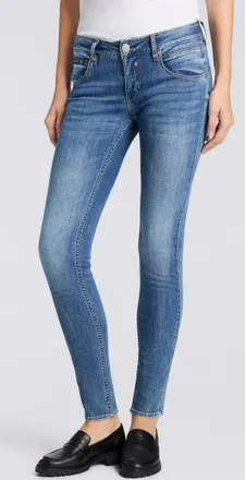 Herrlicher Slim-fit-Jeans HERRLICHER Touch Slim Denim Light, Damen, Gr. 26, L&auml;nge 30, navy blau, Denim/Jeans, Obermaterial: 98% Baumwolle, 2% Elasthan, slim fit 
